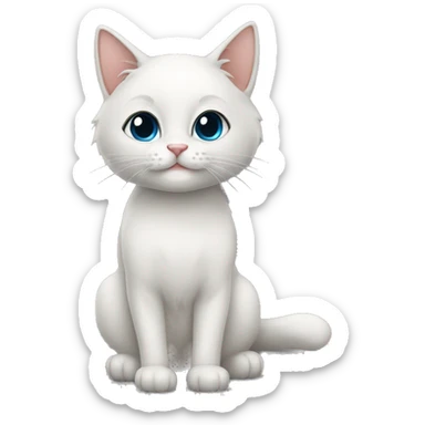 кошка с носом собаки и ушами собаки sticker