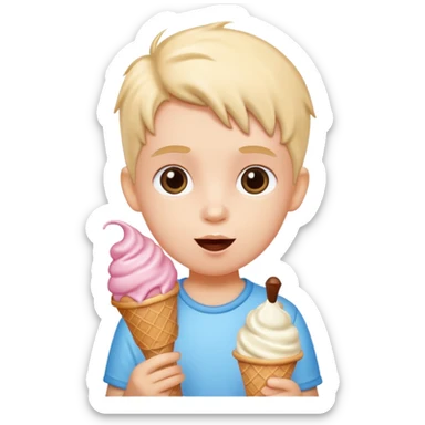 Child with an ice cream  sticker