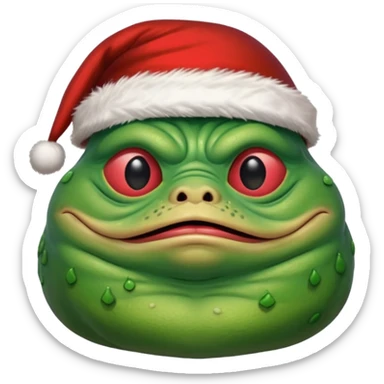 jabba the hutt santa sticker