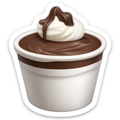 cioccolata calda fondente con panna senza faccia sticker