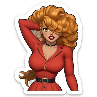 confident beauty with flair sticker