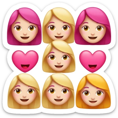 Aesthetic girly emojis sticker