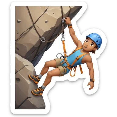 rock climber on wall action pose sticker