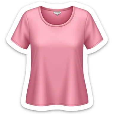 Rose-pink  top with short sleeves, soft fabric, gentle lighting, isolated on plain background. Complete plain, no textures. sticker