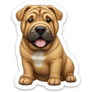 sharpei dog sticker