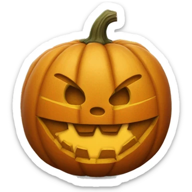 Big pumpkin carved sticker