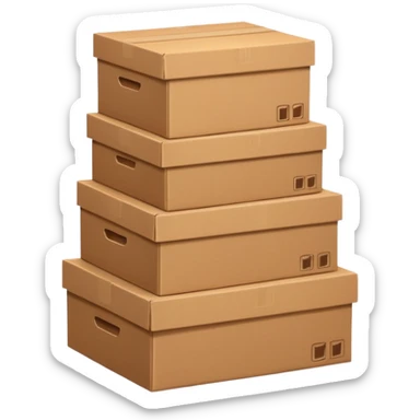 cargando cjas sticker