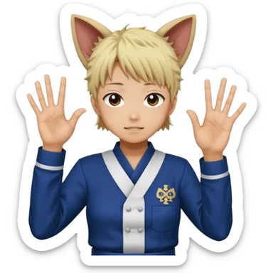 Megumi divine dogs hands sign from jujutsu kaisen  sticker