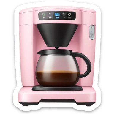 light pink coffee maker sticker