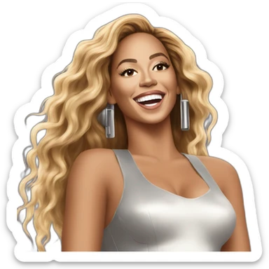Concert beyoncé singing in mic sticker