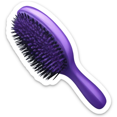 Purple hair brush  sticker