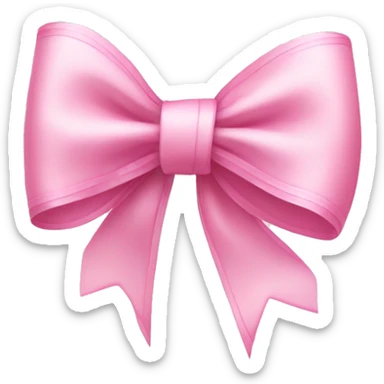 light pink ribbon bow sticker