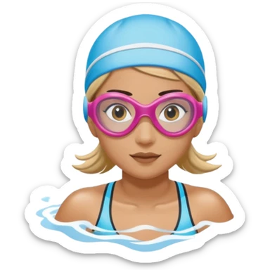 girl swimming athlete sticker
