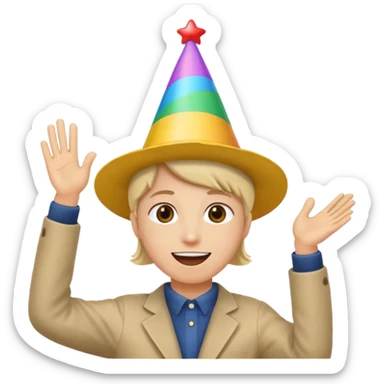 corso terminato vittoria solo cappello in aria sticker