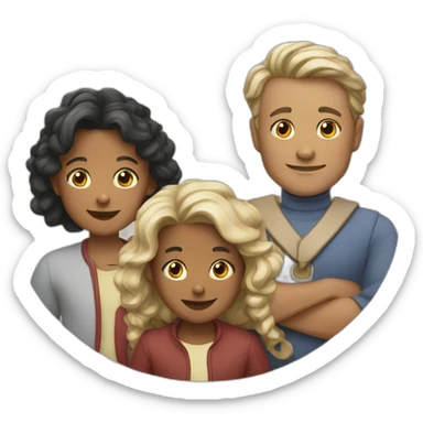 une famille. sticker