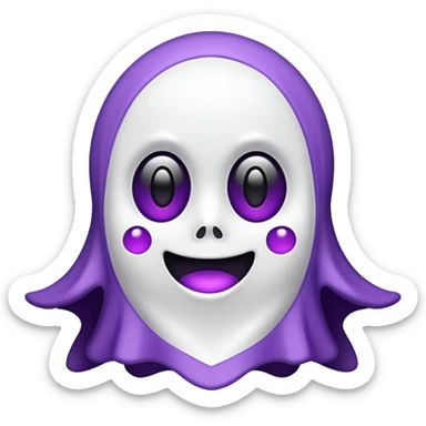 pirulito fantasma roxo e branco sticker