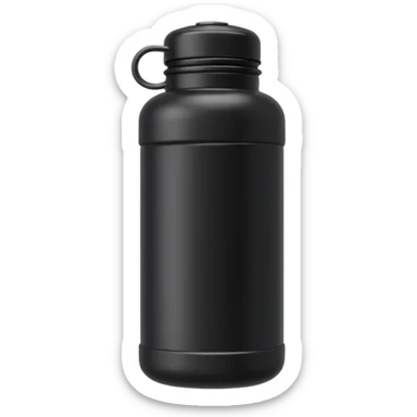 a black gym bottle sticker