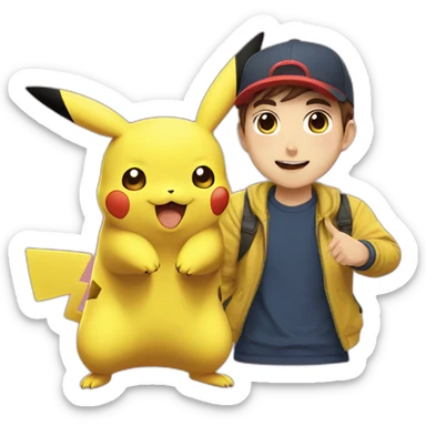 Pikachu avec mrbeast sticker