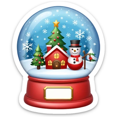 snow globe cristmas sticker
