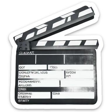 Film clapperboard sticker