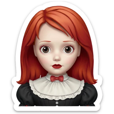 Annabelle doll (red hair) from The Conjuring movie sticker