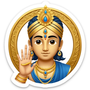 Sudarshan chakra with krishn finger sticker