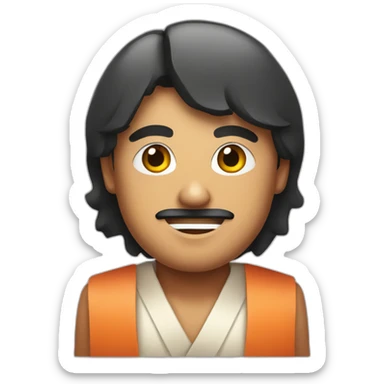 sushi with an indian men face sticker