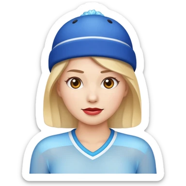 buz pıstının ustunde kayan ve yarısma ıcın elbıse gıymıs kadın emojisi sticker