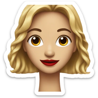  woman feet with red lips, smile and eyes sticker