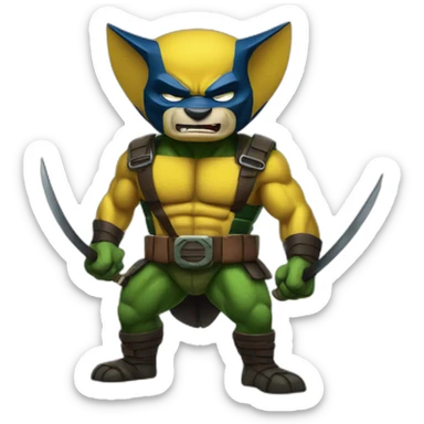 Wolverine TMNT sticker