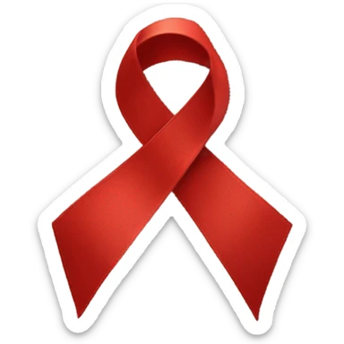 Red ribbon hiv sticker