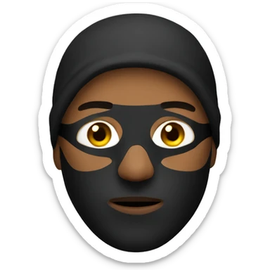 man with ski mask sticker