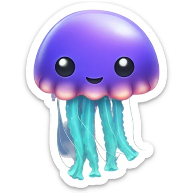 Jellyfish with bow sticker