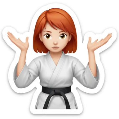 Redhaired Aikido girl sticker