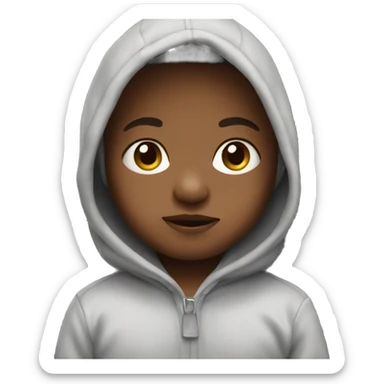 Toddler in hoodie  sticker