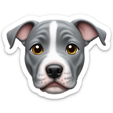 Grey Staffordshire bull terrier puppy sticker