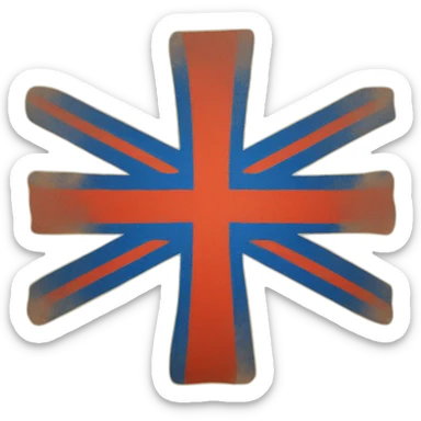 flag emoji with a blue Scandinavian cross with a red outline on a yellow background Ingermanland sticker