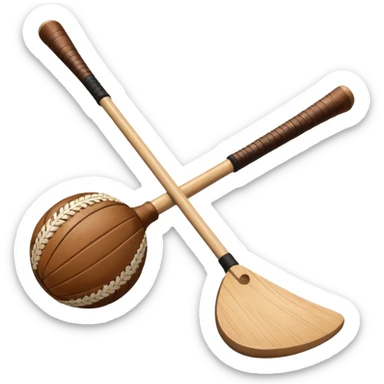 Hurley and sliotar as in what's used for the Irish sport  sticker