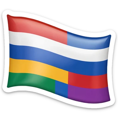 A slovak flag combined with a gay flag sticker