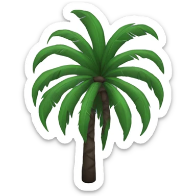 Black palm emoji sticker