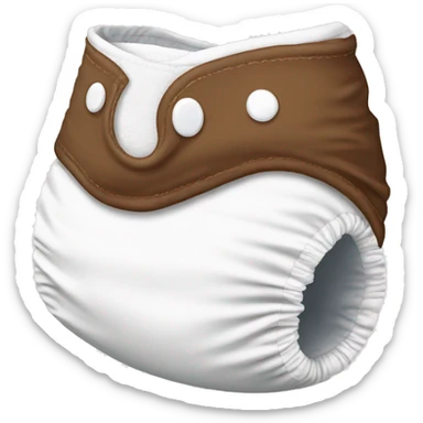 diaper with brown swirl at the bottom  sticker