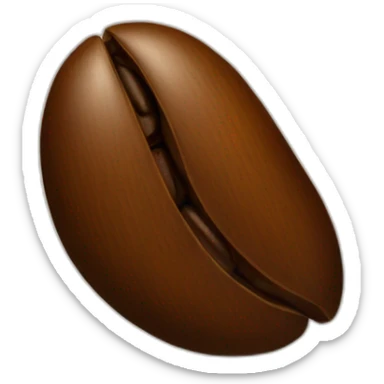 a coffee bean speaking sticker