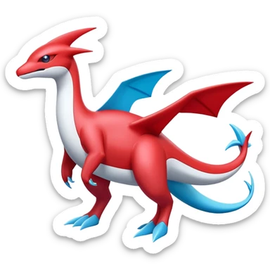 Latias-Salamence-Fakémon-hybrid-creature (full body)  sticker