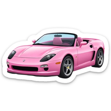 Voiture sportif rose sticker