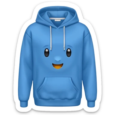 hoodie blu no lace no emoji sticker