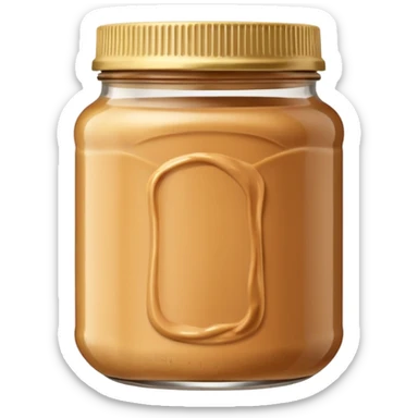 peanut butter jar without logo sticker