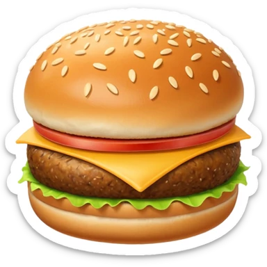 hamburger bun without patty or veg, just bun sticker