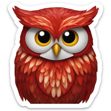 real owl red sticker