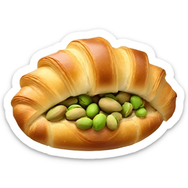 Realistic croissant with pistachios on top and pistachio filling  sticker