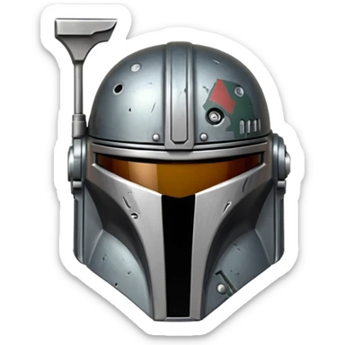 Mandalorian helmet sticker